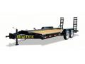 18ft Equipment Flatbed Trailer w/Stand Up Ramps