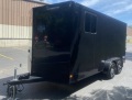16ft Black w/Blackout Package Cargo/Motorcycle Trailer