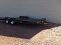 18ft Car Hauler with steel decking and slide in ramps 