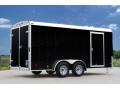 12ft Black Cargo V-Nose T/A with Double Rear Doors