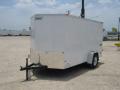 White 12ft Cargo Trailer With Double Rear Doors