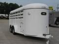 2 H Combo Trailer-White-Rounded Front with Window
