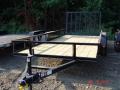 16ft Utility Trailer Black with Wood Decking