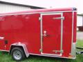 12ft Red Enclosed Trailer with Double Door