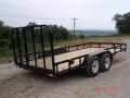 16ft Utility Trailer, Treated Lumber Deck Tandem Axle