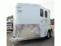     2 horse-White V-Nose with Tack Door Organizer and More