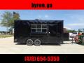 8.5x18 Black/Blackout Enclosed cargo 3x6 glass and sceen 3 Bay Sink Concession Vending Concession Tr