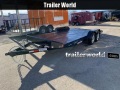  Sure-Trac 18' (14+4) Steel Deck Car Hauler Trailer  7K