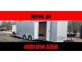 Covered Wagon Trailers 8x24 spread axle carhauler with wide ramp