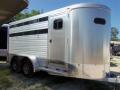 Steel White 3 Horse Trailer with Rounded Front with Window 