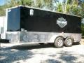 7 x 16 black v-nose enclosed motorcycle trailer harley
