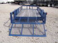 10ft Blue Utility Trailer Treated Wood Deck