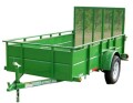 Green Solid Sides - 10FT Single Axle Trailer with Ramp Gate