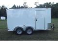 WHITE 12FT TA TRAILER, V-NOSE FRONT 