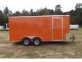 16FT ORANGE VENDING TRAILER PLYWOOD INTERIOR