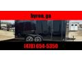 1st Place Cargo 8.5x16 Ramp door Black Blackout Enclosed Cargo Trailer