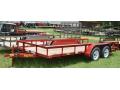 16ft Red TA Utility Trailer w/Treated Lumber Decking