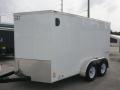 12FT Enclosed Cargo Trailer-WHITE V-NOSE