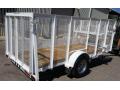 12ft White Landscape Trailer w/ Tall Expanded Metal Sides