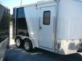 White and Black 12ft TA Motorcycle Trailer
