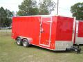 NEW 7X16 Elite Series ENCLOSED CARGO TRAILER - VICTORY RED