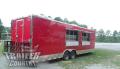 8.5 X 28' V-NOSED ENCLOSED CONCESSION FOOD VENDING TRAILER LOADED W/ EQUIPMENT & OPTIONS