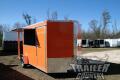 7 X 14'  V-NOSED ENCLOSED MOBILE KITCHEN FOOD VENDING TRAILER COMPLETE W/ 4' COVERED PORCH