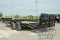 7' x 22' (20' + 2') Heavy Duty 14K Heavy Equipment Trailer w/ Spring Assisted Rampage Ramps & Heavy