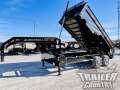 7' x 16' Iron Bull 3 Stage Telescopic Hydraulic Hoist Gooseneck Dump Trailer w/ 36