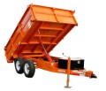 Orange 10ft Dump Trailer w/ 1 Piece 2 Way Style Rear