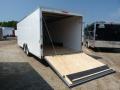 24ft White Enclosed Car Trailer with White Walls