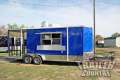 7 X 20' V-NOSED ENCLOSED  CONCESSION TRAILER w/COVERED PORCH