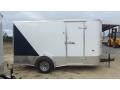 White and Black 12ft Cargo Trailer w/Ramp
