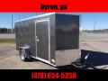 6x12 Ramp Door Charcoal Enclosed Cargo Trailer