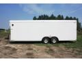 24ft Enclosed Car Hauler With .040 White Aluminum and Floor mounted dual E - Track