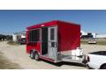 14ft Red Flat Front Concession Trailer