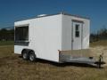 White 16ft TA Concession Trailer with Plumbing Package and Electrical Package