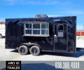 $17594-2023 Quality Cargo Concession Trailer Food Truck 7 x 16 TA 7' Black