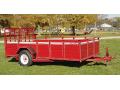 12ft Red Utility Trailer w/Solid Sides