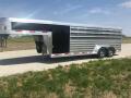 Black and Silver 20ft Aluminum Stock Trailer 