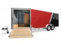 RED AND BLACK 25FT TWO TONE SNOWMOBILE TRAILER