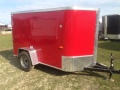 Red 8ft enclosed trailer v-nose