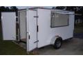 White 12ft Concession Trailer with 3500lb Axle
