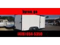 7x16 white blackout enclosed trailer w extra wide doors