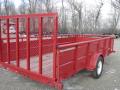 12ft Solid Side Red Utility Trailer