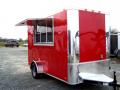 Concession Trailer 12ft SA Red w/Slide Window & Screen