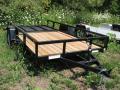 12ft Single Axle  Black with Wood Deck