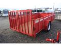 12ft Red Solid Side Utility Trailer
