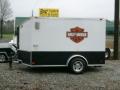 7x10 white  motorcycle trailer w harley stickers
