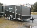 7x10 grey w blk ATP enclosed motorcycle trailer